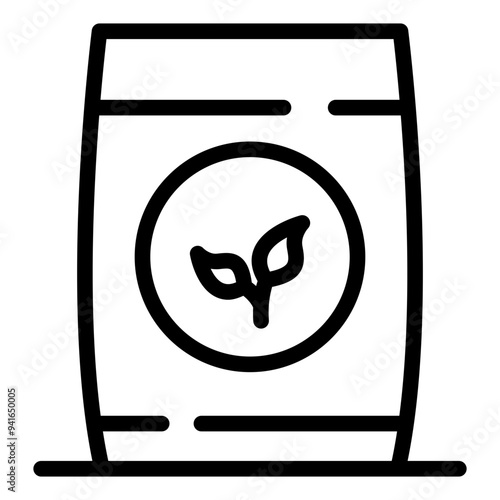 Fertilizer Outlined Icon Vector