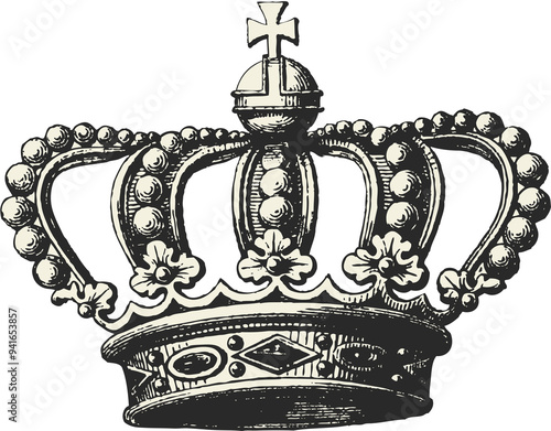 Crown icon isolated on transparent background