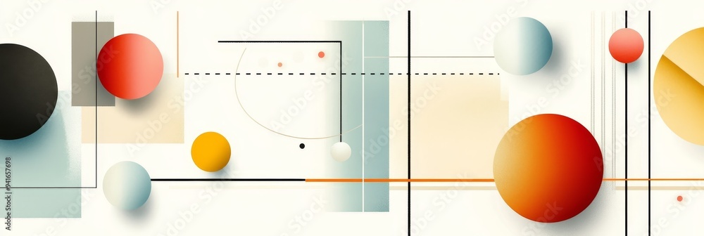 A modern abstract design featuring a geometric pattern with circles and lines in pastel colors. The design symbolizes creativity, balance, harmony, and modern art. A modern abstract design featuring a geometric pattern with circles and lines in pastel colors. The design symbolizes creativity, balance, harmony, and modern art.