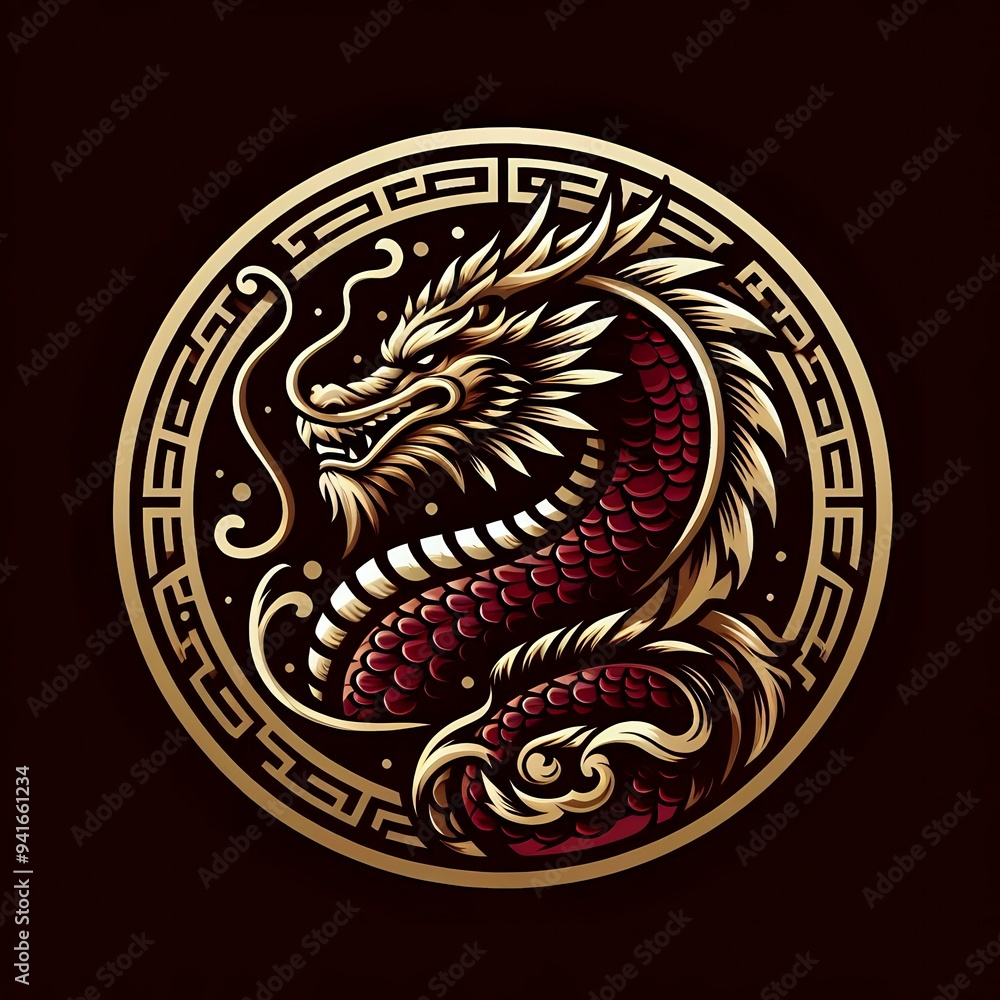 Elegant logo of the Dragon King Elegant logo of the Dragon King