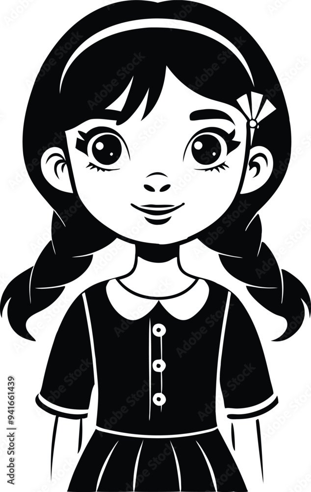 cute baby girl silhouette illustration black and white cute baby girl silhouette illustration black and white