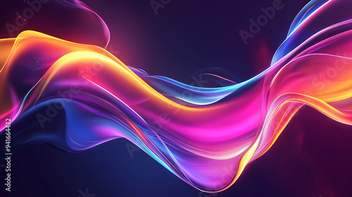 3d colorful dynamic fluid wave abstract background 