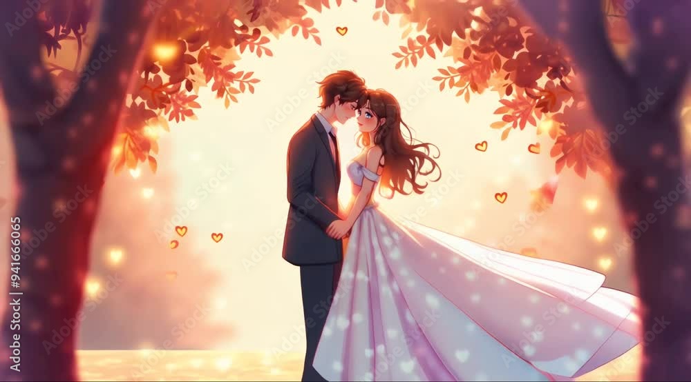 anime young loving couple	