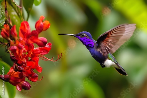 hummingbird in flight