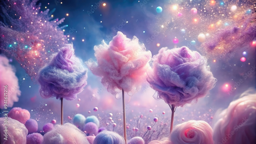Enchanted Fairy Floss: Shimmering pinks and purples, ethereal and whimsical Enchanted Fairy Floss: Shimmering pinks and purples, ethereal and whimsical