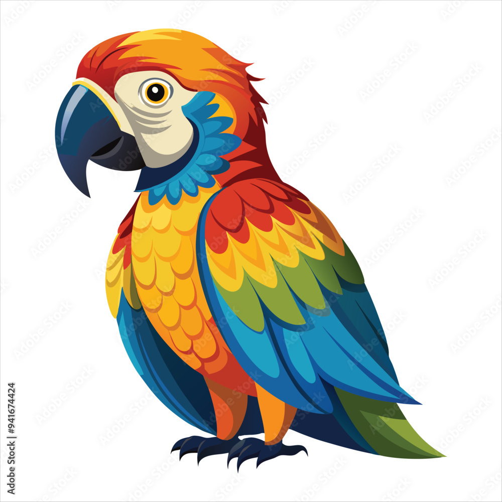 Obraz premium A Parrot Vector Art Illustration
