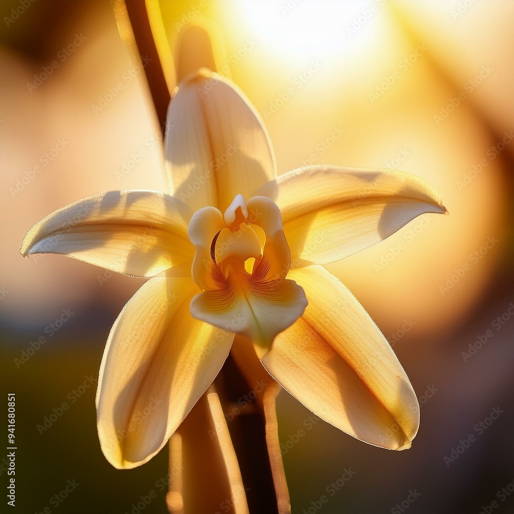 Vanilla Flower Bloom Macro Closeup Vanilla Flower Bloom Macro Closeup