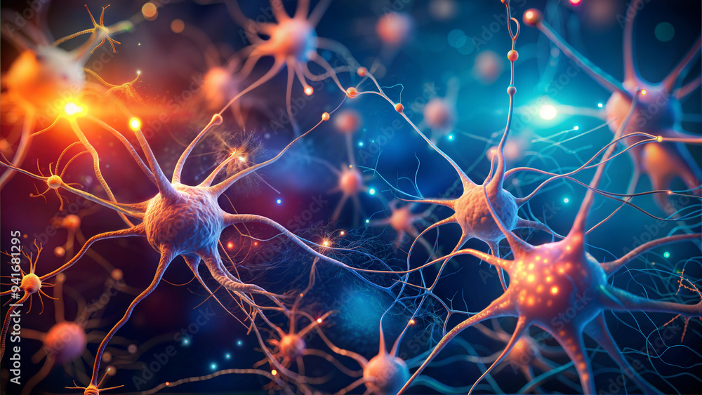 Neural Network Visualization with Blue and Orange Connections Neural Network Visualization with Blue and Orange Connections