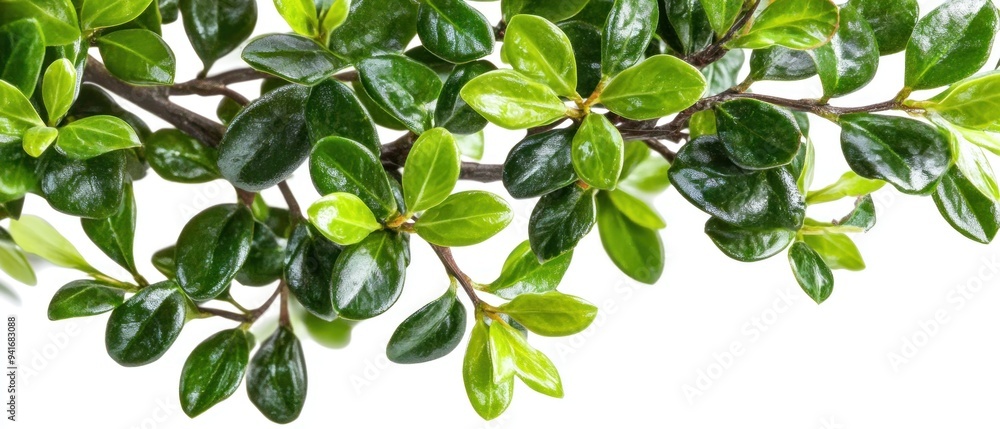 Close-up of Lush Green Leaves on a Branch Close-up of Lush Green Leaves on a Branch