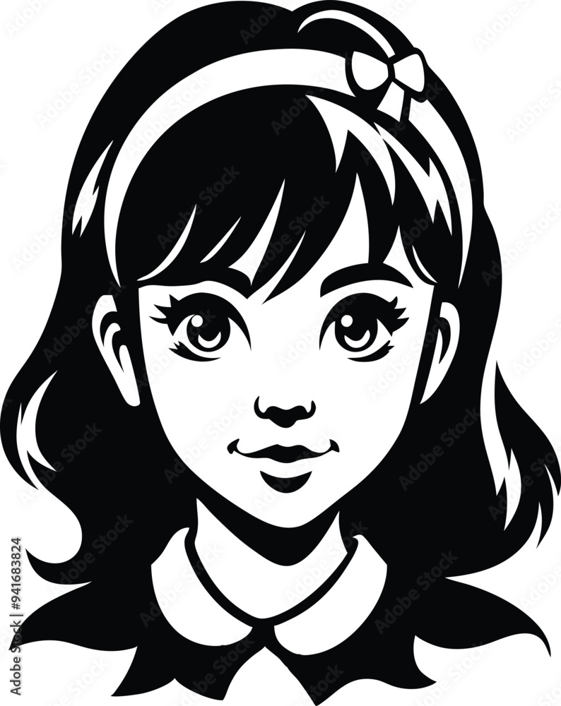 cute baby girl silhouette illustration black and white cute baby girl silhouette illustration black and white