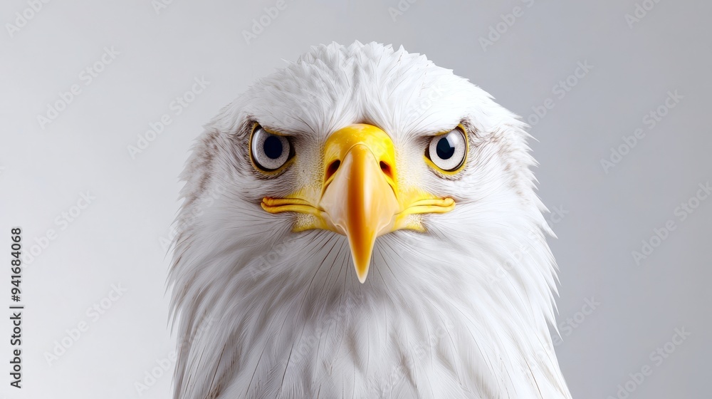 A striking close-up portrait of a bald eagle's face, showcasing its sharp gaze, powerful beak, and intricate feather details. This image symbolizes strength, freedom, and the power of nature. A striking close-up portrait of a bald eagle's face, showcasing its sharp gaze, powerful beak, and intricate feather details. This image symbolizes strength, freedom, and the power of nature.
