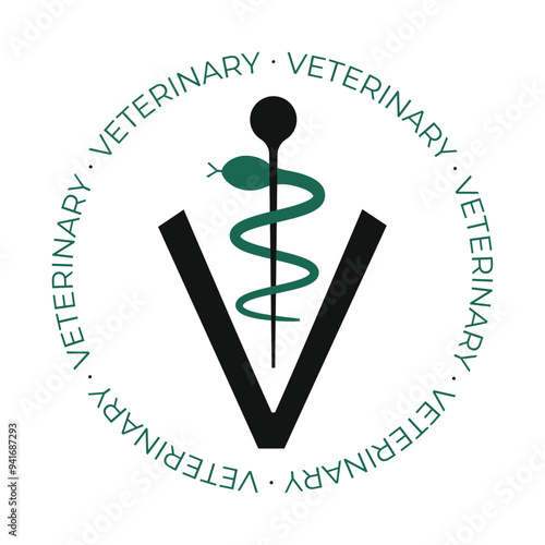 Veterinary clinic, veterinary symbol