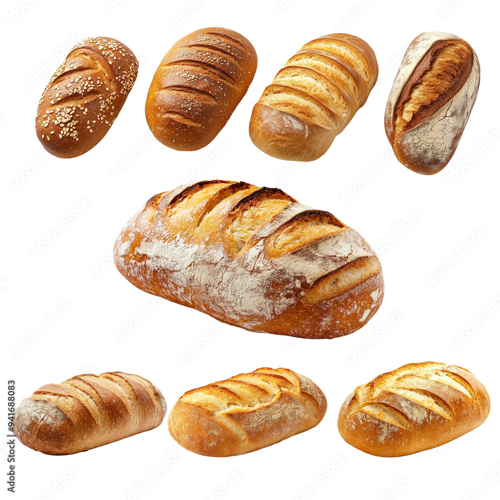 set of bread loaf set of bread loaf