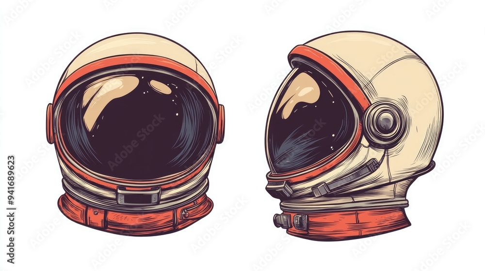Fototapeta premium Astronaut Helmet and Space Suit