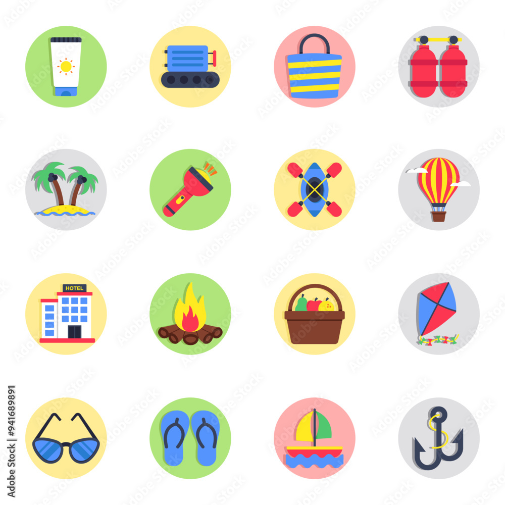 Set of Travel Flat Icons
Set of Travel Flat Icons