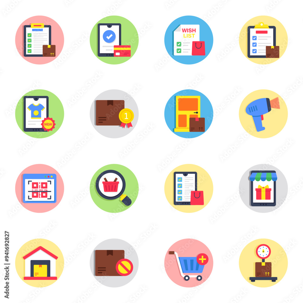 Set of Commerce Flat Icons
Set of Commerce Flat Icons
