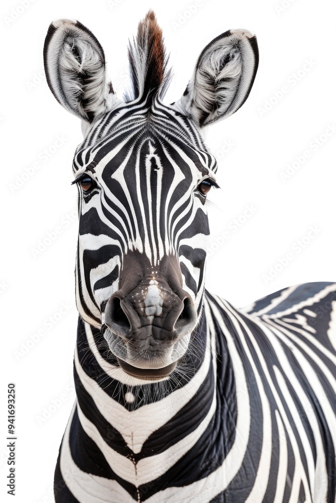 Naklejka premium Zebra Close Up