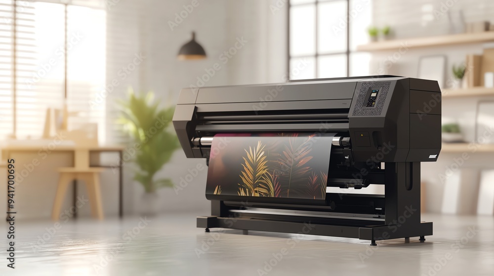 High-end large format printer producing vibrant vinyl film High-end large format printer producing vibrant vinyl film