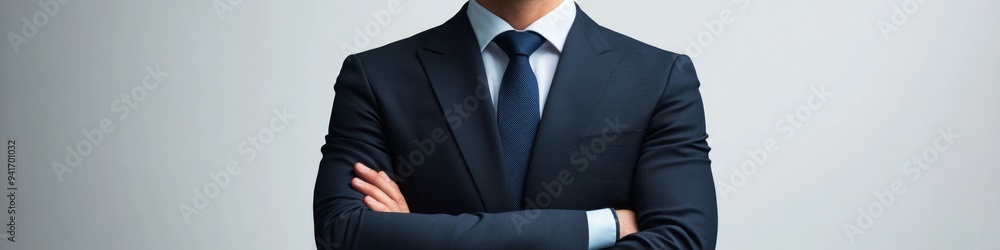 Isolated Businessman Silhouette: Professional Career Concept for Marketing and Advertising. Minimalist Design with Copy Space, Elegant Template for Website Headers, Promotional Campaigns, and End-of-S Isolated Businessman Silhouette: Professional Career Concept for Marketing and Advertising. Minimalist Design with Copy Space, Elegant Template for Website Headers, Promotional Campaigns, and End-of-S