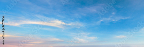 Canvas Print clear blue sky with a few clouds