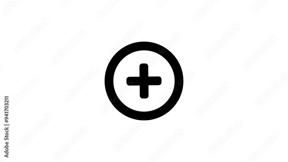 Icon motion black plus sign in black circle. Suitable for graphic design, social media, web design. Minimalist icon for various purposes. Icon motion black plus sign in black circle. Suitable for graphic design, social media, web design. Minimalist icon for various purposes.