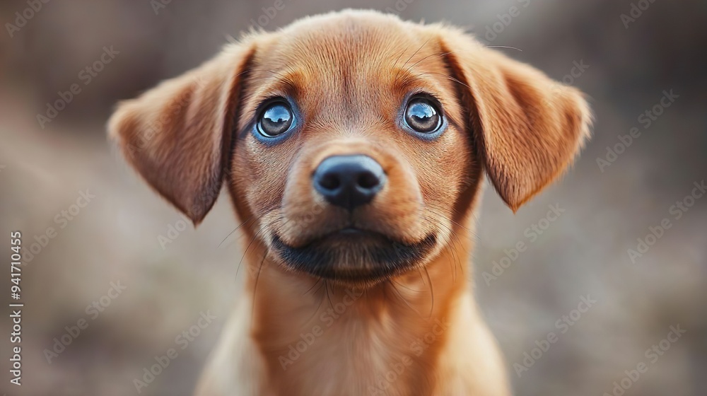 Adorable puppy with a mischievous look ideal for creating heartwarming and playful pet-themed images Adorable puppy with a mischievous look ideal for creating heartwarming and playful pet-themed images