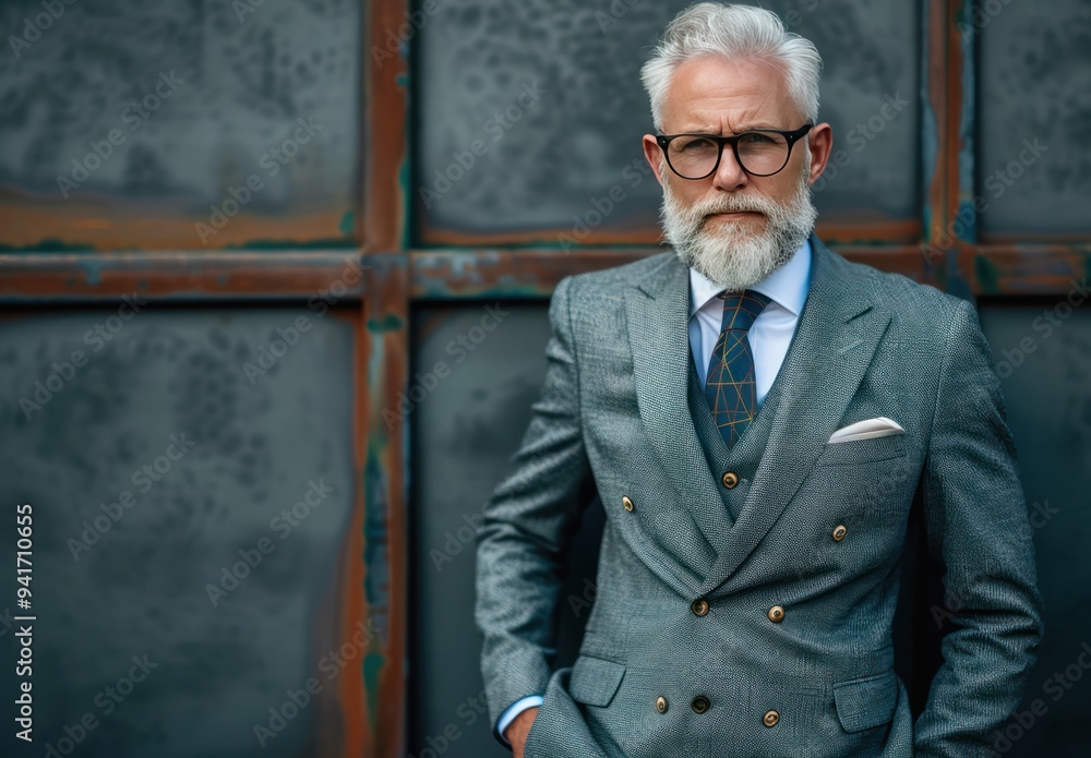 Fototapeta premium Confident Senior Man in a Suit