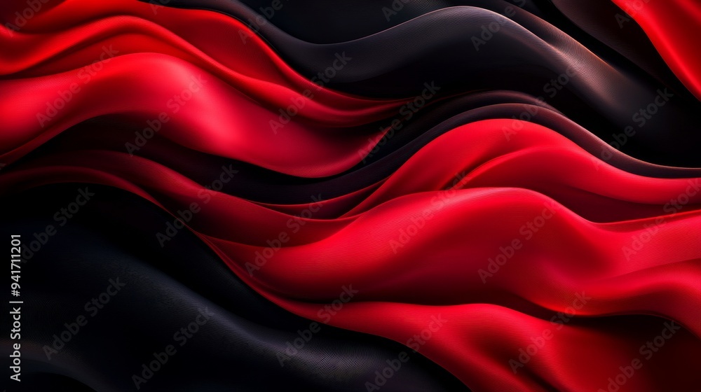 Abstract background with red and black wavy lines, symbolizing movement, energy, passion, and contrast. Perfect for modern and minimalist designs. Abstract background with red and black wavy lines, symbolizing movement, energy, passion, and contrast. Perfect for modern and minimalist designs.