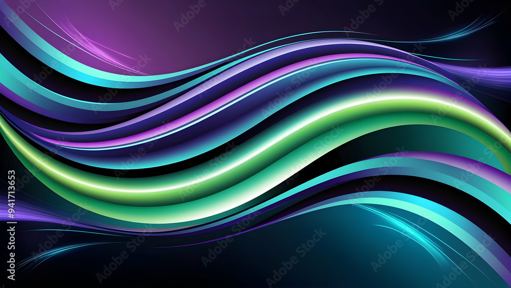 abstract background with purple, green and blue waves abstract background with purple, green and blue waves