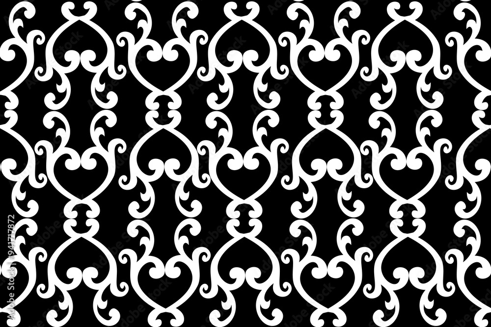 Seamless pattern demarsk white and black Seamless pattern demarsk white and black