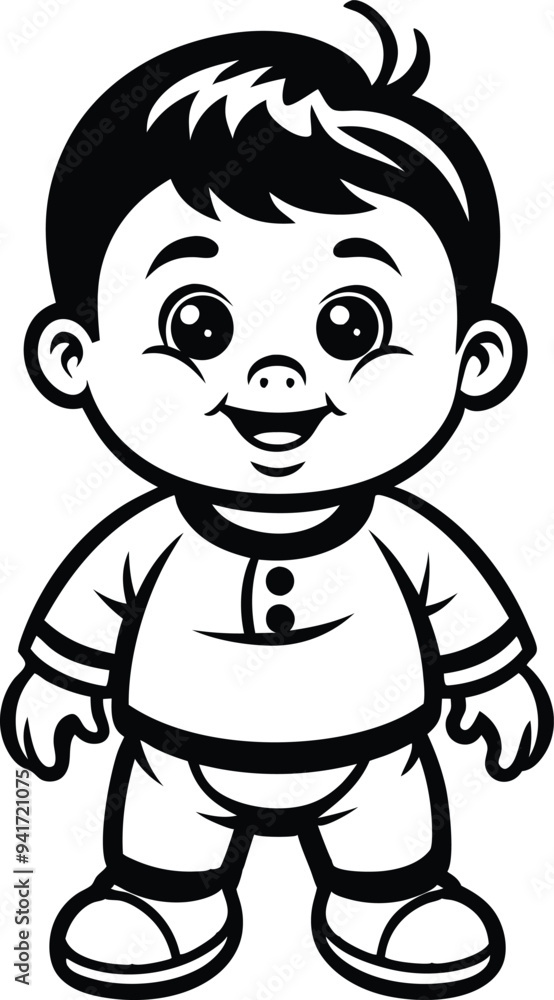 cute baby boy silhouette illustration black and white cute baby boy silhouette illustration black and white