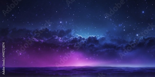 Midnight sky dreams captivating indigo to deep purple gradient. photo