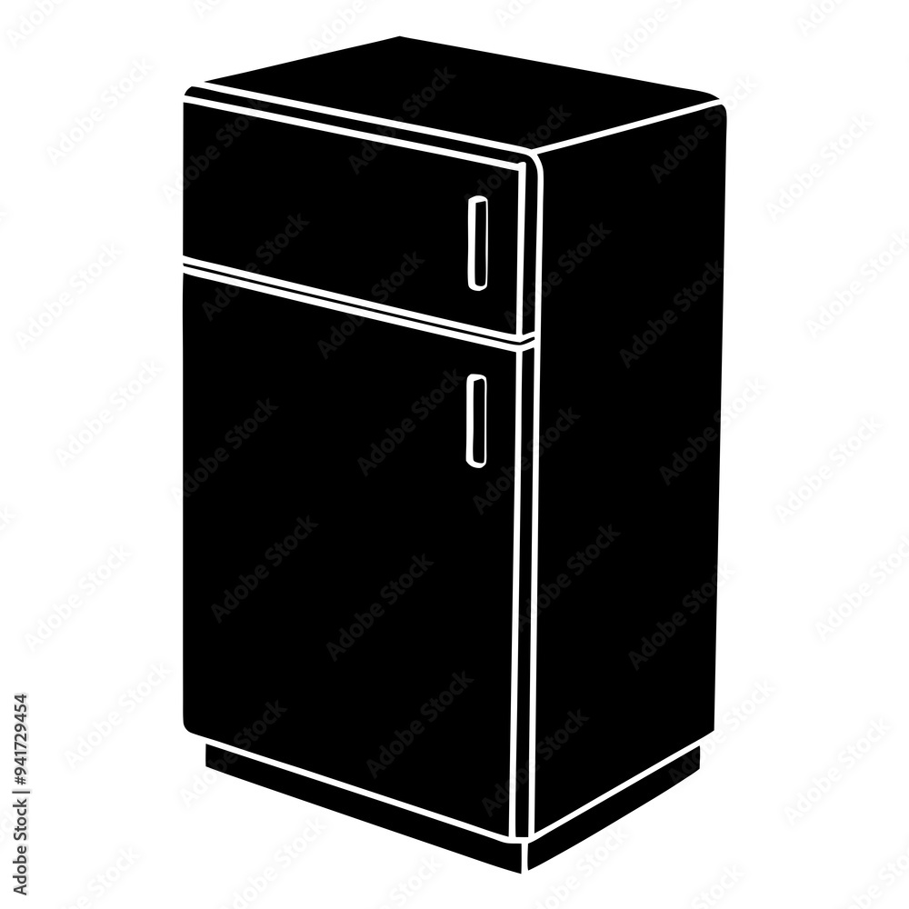 Refrigerator Silhouette Vector Design Refrigerator Silhouette Vector Design
