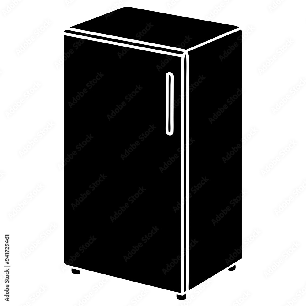 Refrigerator Silhouette Vector Design Refrigerator Silhouette Vector Design