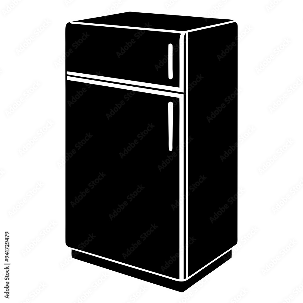 Refrigerator Silhouette Vector Design Refrigerator Silhouette Vector Design