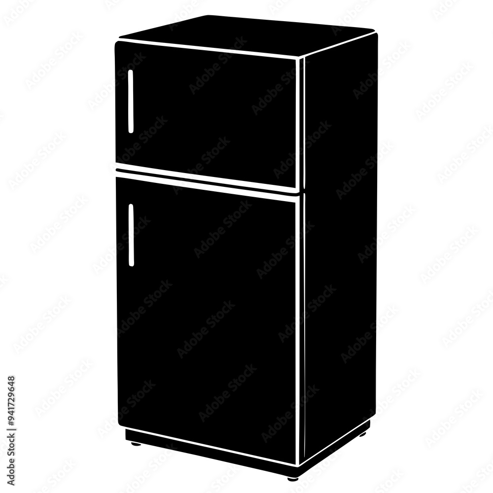 Refrigerator Silhouette Vector Design Refrigerator Silhouette Vector Design