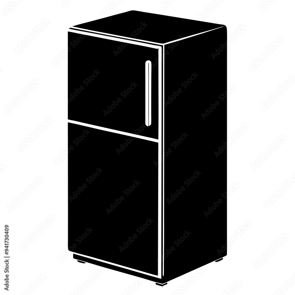 Refrigerator Silhouette Vector Design Refrigerator Silhouette Vector Design