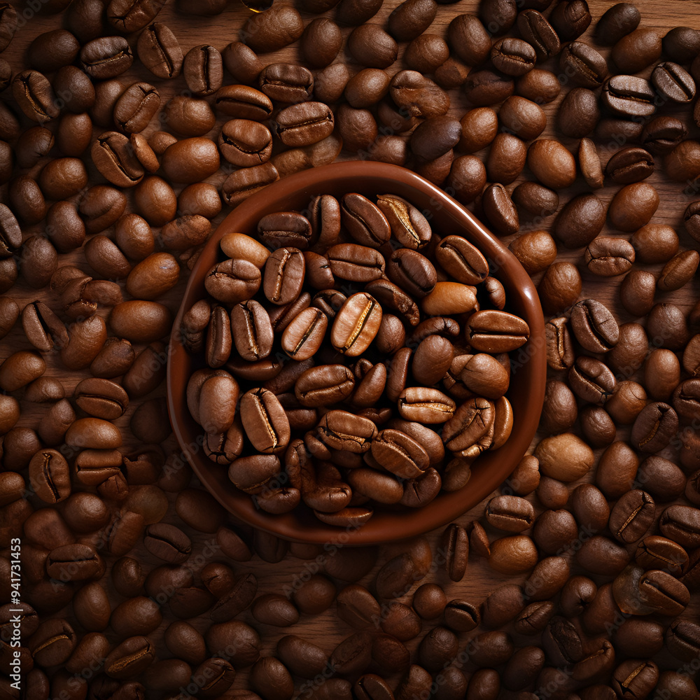 Naklejka premium coffee beans background