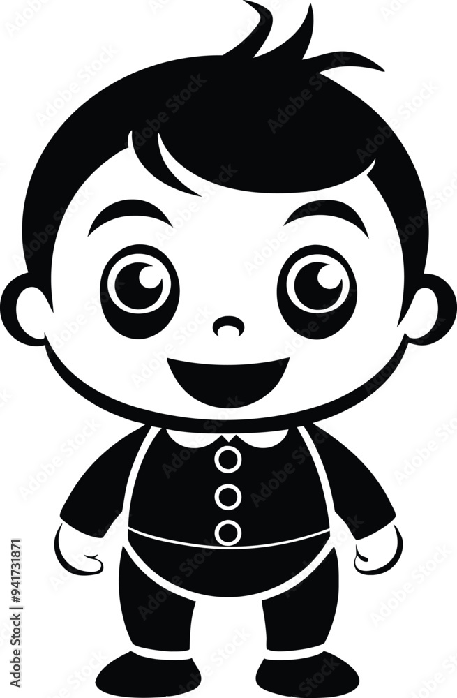 cute baby boy silhouette illustration black and white cute baby boy silhouette illustration black and white