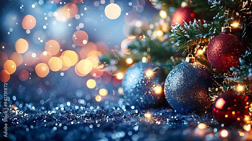 A modern Christmas tree with monochrome baubles, standing in a minimalist living space. The softly glowing white and silver lights in the background create a serene and elegant holiday scene, A modern Christmas tree with monochrome baubles, standing in a minimalist living space. The softly glowing white and silver lights in the background create a serene and elegant holiday scene,