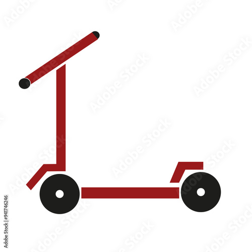 Trottinette Logo - Trottinette Icone - Trottinette Vectorisé