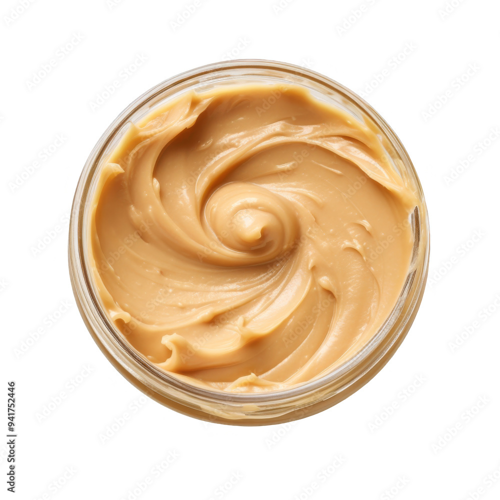 Peanut Butter Top View Isolated on a Transparent Background Peanut Butter Top View Isolated on a Transparent Background