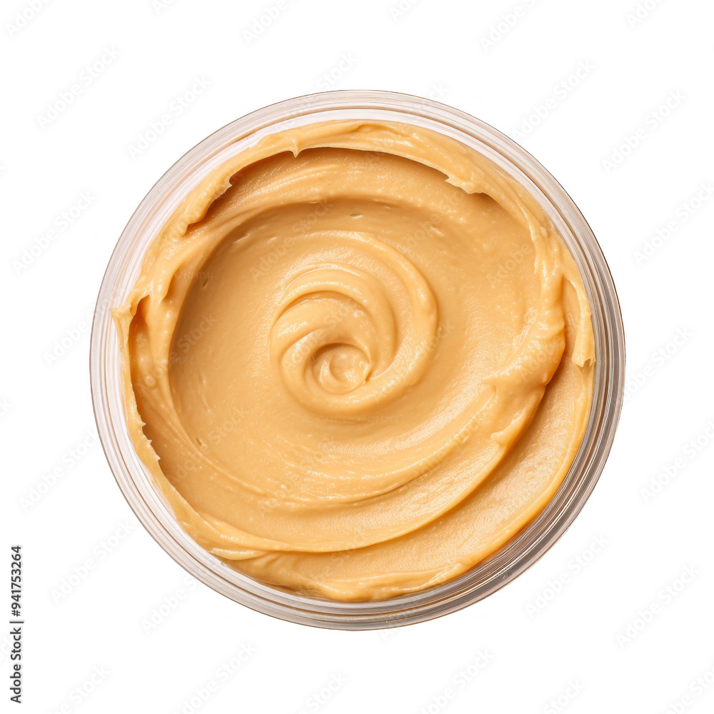 Peanut Butter Top View Isolated on a Transparent Background Peanut Butter Top View Isolated on a Transparent Background