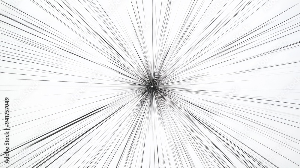 Obraz premium Radiating lines emanating from a central point, representing the worldas influence and reach, against a pristine white background.