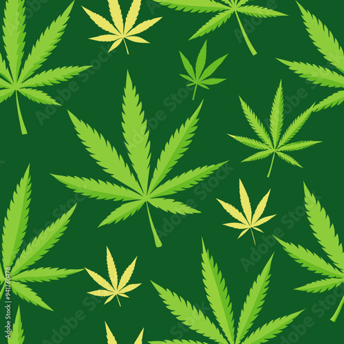 seamless marijuana pattern