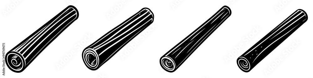 Cinnamon sticks set. Cinnamon sticks, isolated on white background. Vector illustration Cinnamon sticks set. Cinnamon sticks, isolated on white background. Vector illustration