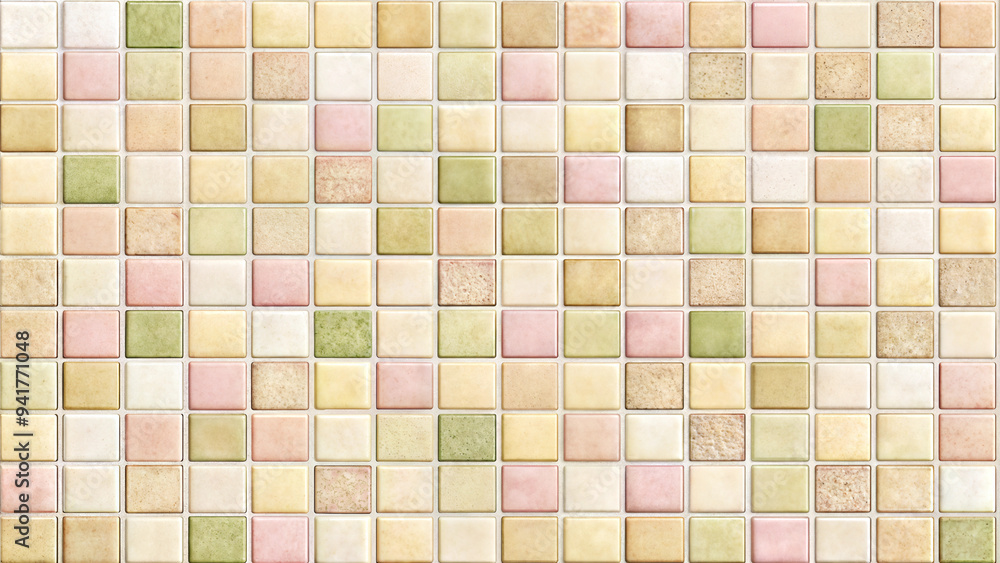 Mosaic Tile in Pastel Colors Mosaic Tile in Pastel Colors