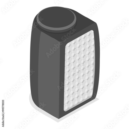 3D Isometric Flat Vector Set of Flashlights, Portable, Hand-held, Pocket and Head electric. Item 6