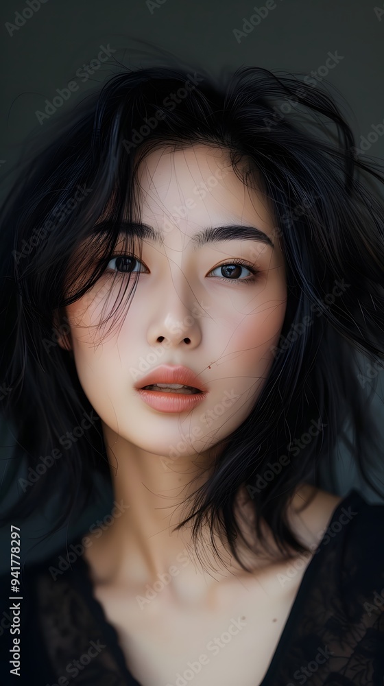 Portrait photos of female Asian cut models Portrait photos of female Asian cut models
