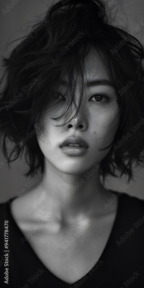 Portrait photos of female Asian cut models Portrait photos of female Asian cut models